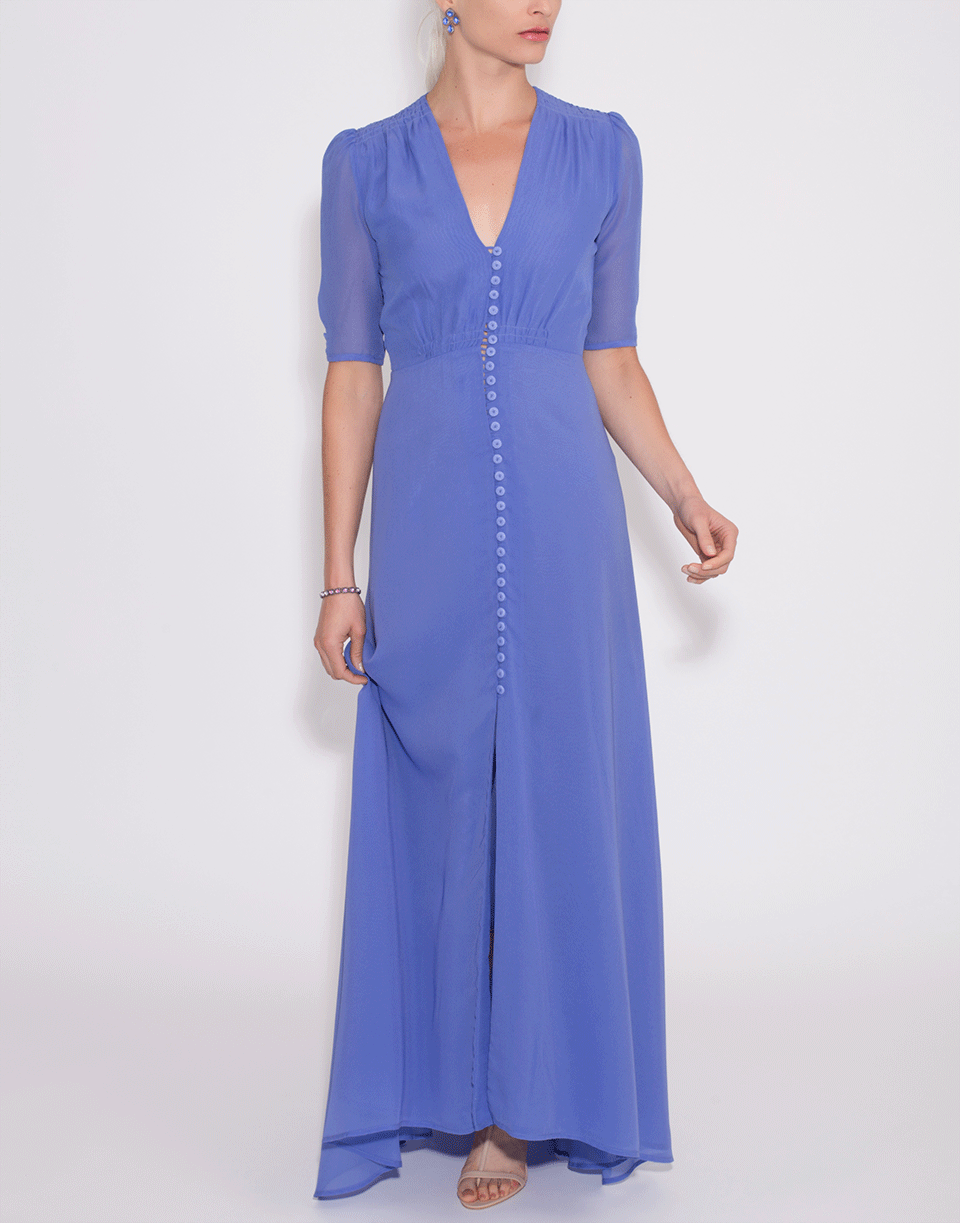 Double Lined Slit Maxi Dress CLOTHINGDRESSCASUAL LUISA BECCARIA   