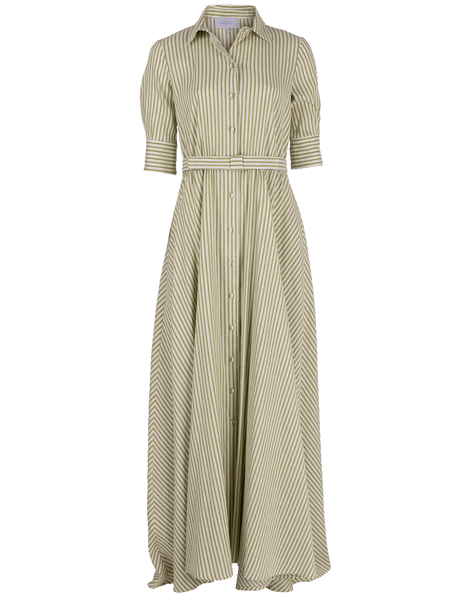 LUISA BECCARIA-Stripe Maxi Shirt Dress-