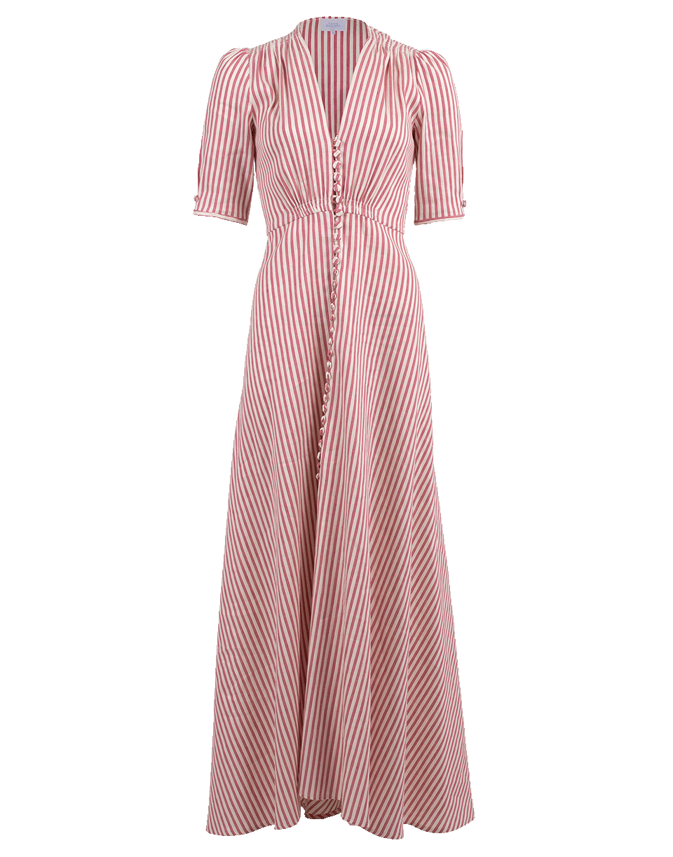 LUISA BECCARIA-Striped Button Down Dress-