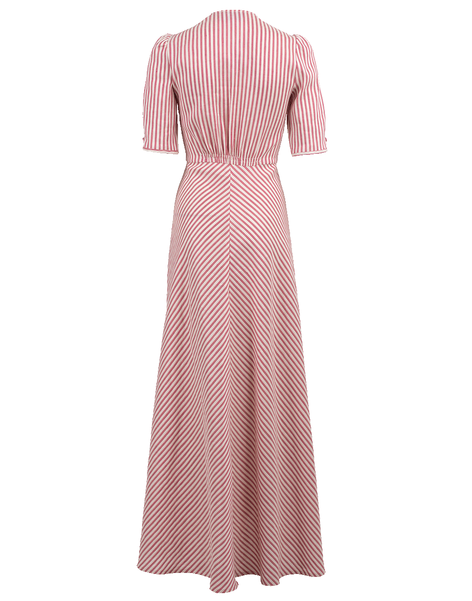 LUISA BECCARIA-Striped Button Down Dress-