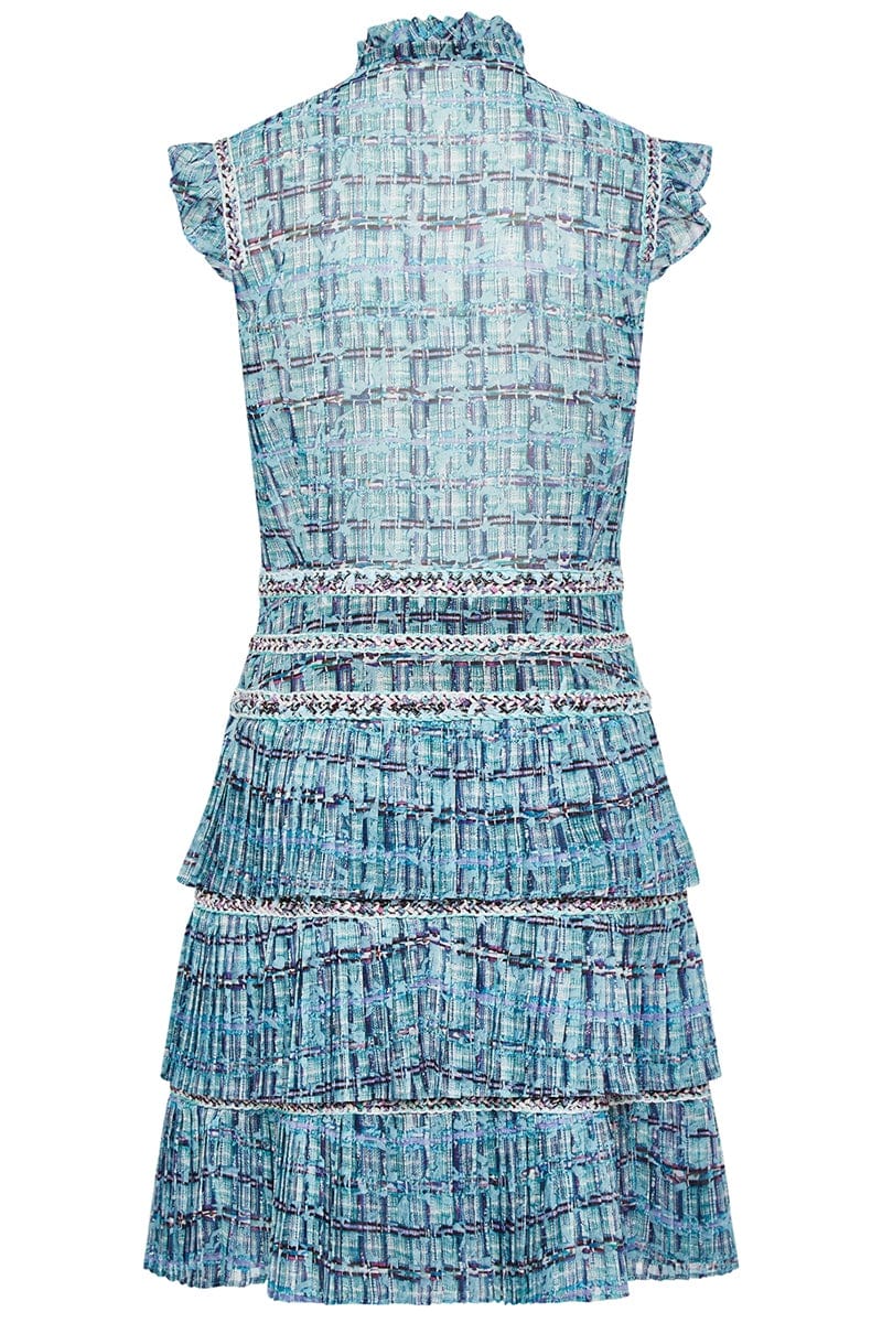 MAISON COMMON-Poly Printed Dress With Pleats-
