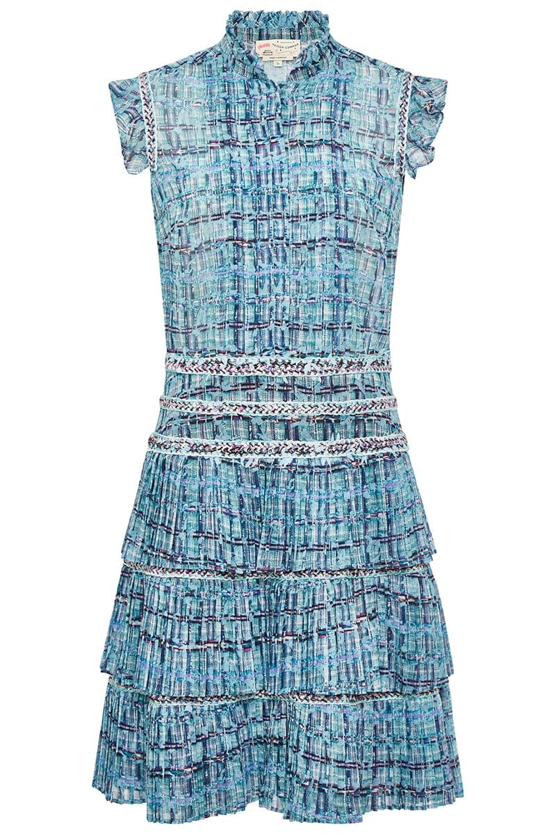 MAISON COMMON-Poly Printed Dress With Pleats-