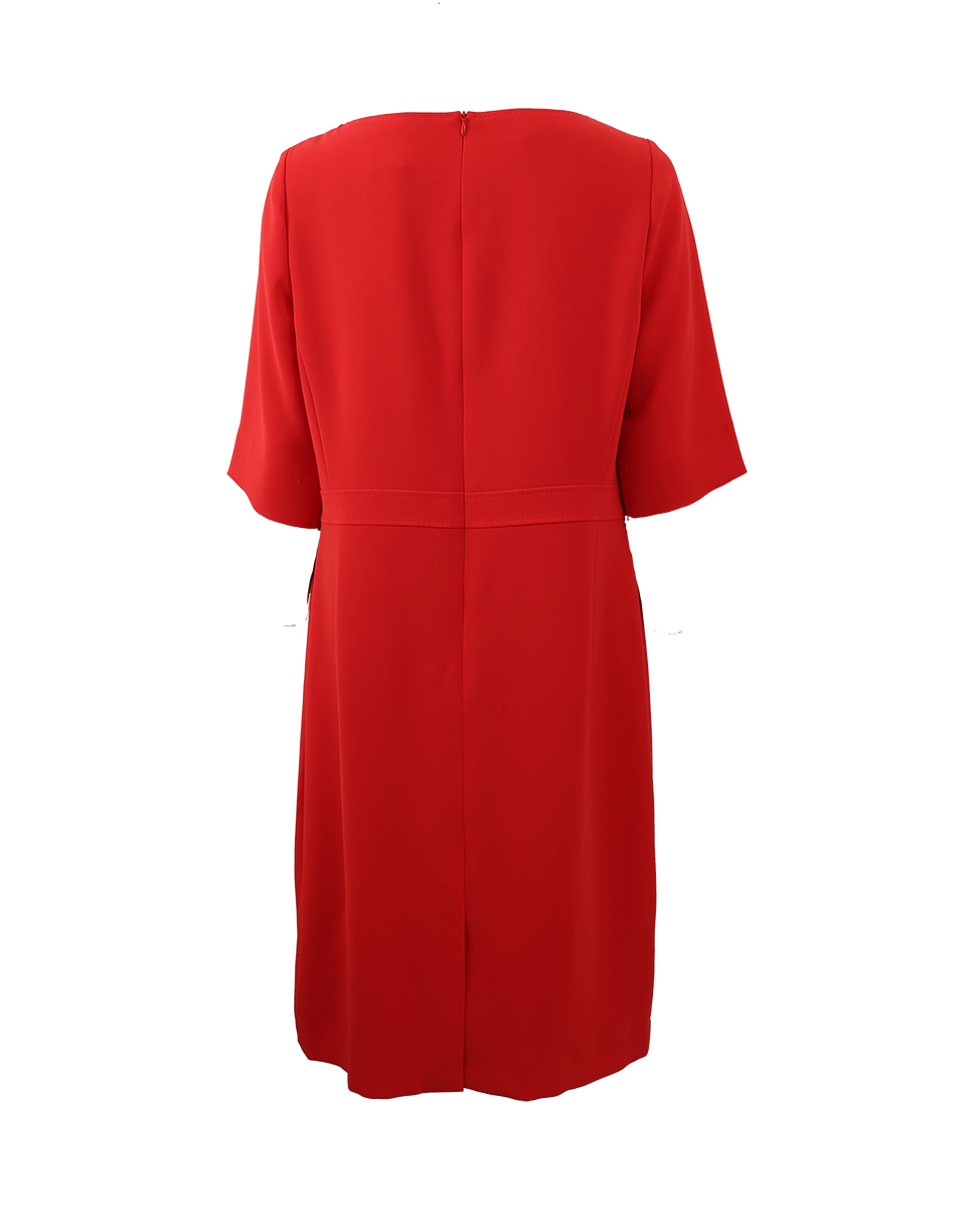 MAISON COMMON-Cap Sleeve Dress-RED