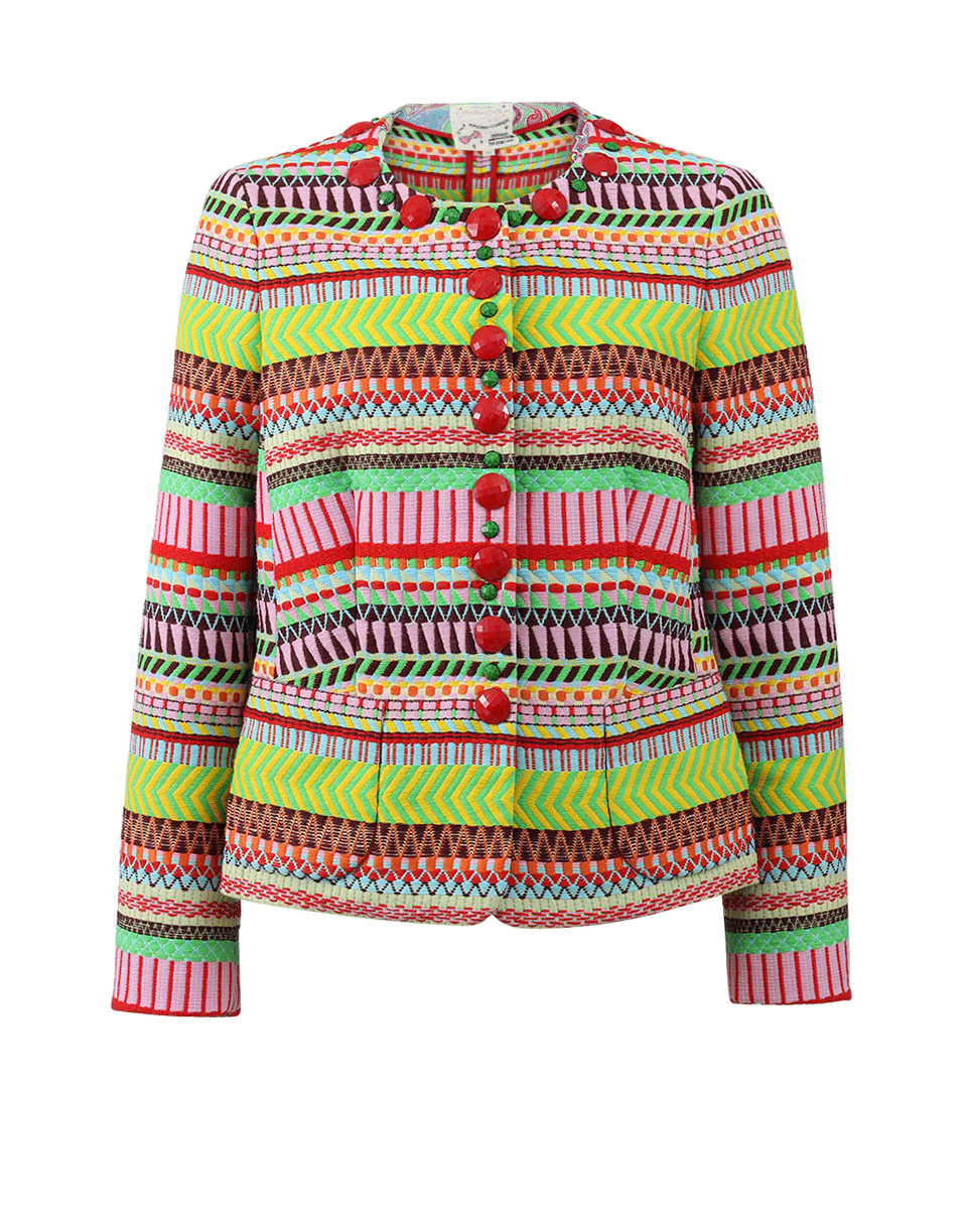 MAISON COMMON-Stripe Embroidered Jacket-