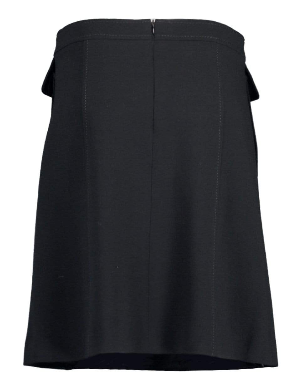 MAISON COMMON-A-Line Pocket Skirt-BLACK
