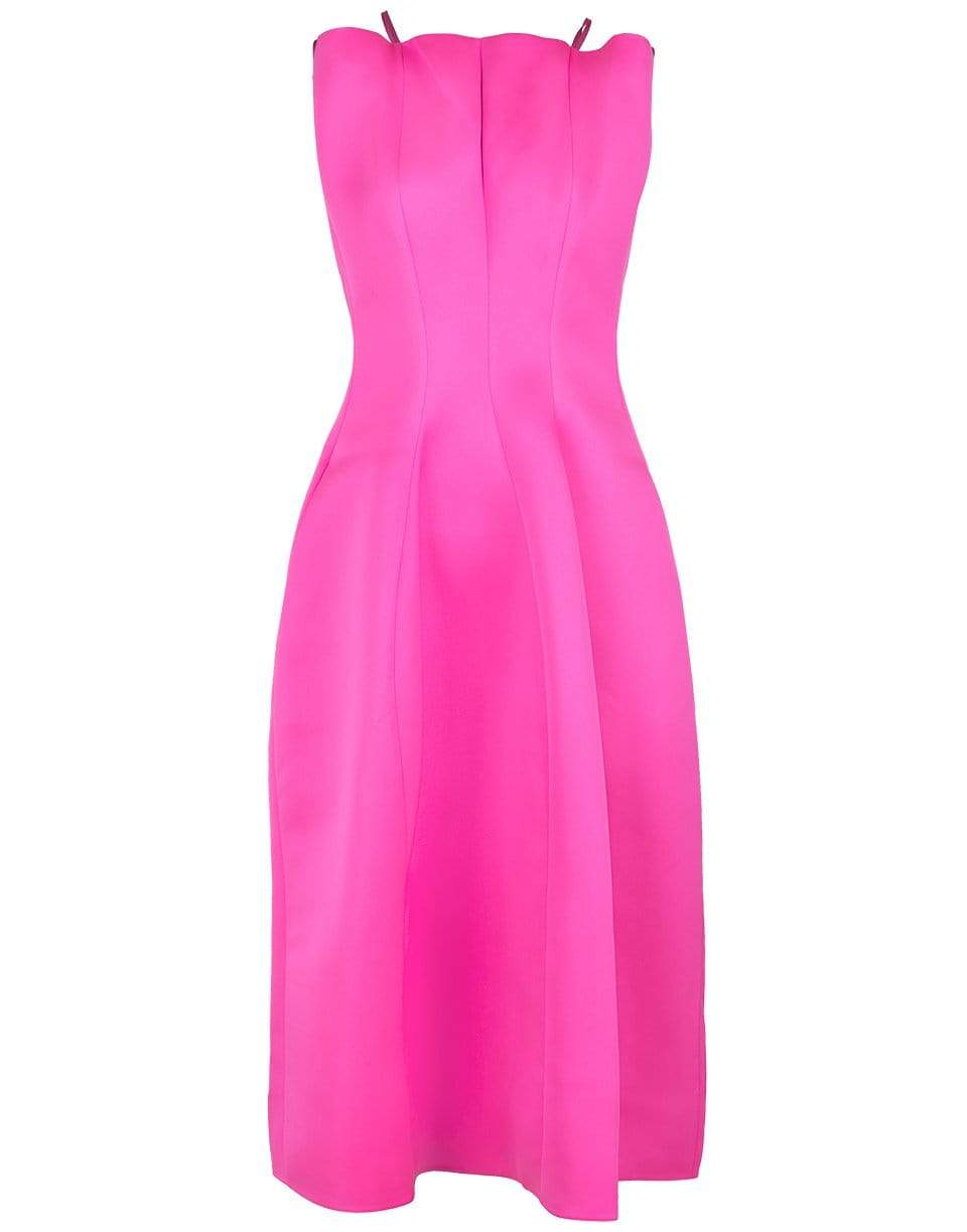 MAISON RABIH KAYROUZ-Pink Sleeveless High Neck Full Skirt Dress-