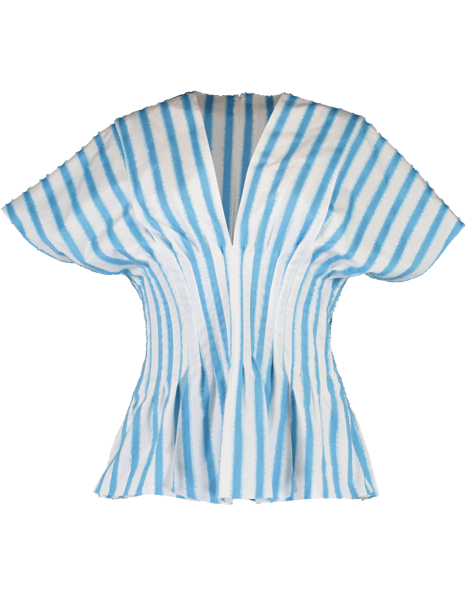 MAISON RABIH KAYROUZ-Short Sleeve Fitted Waist Top-