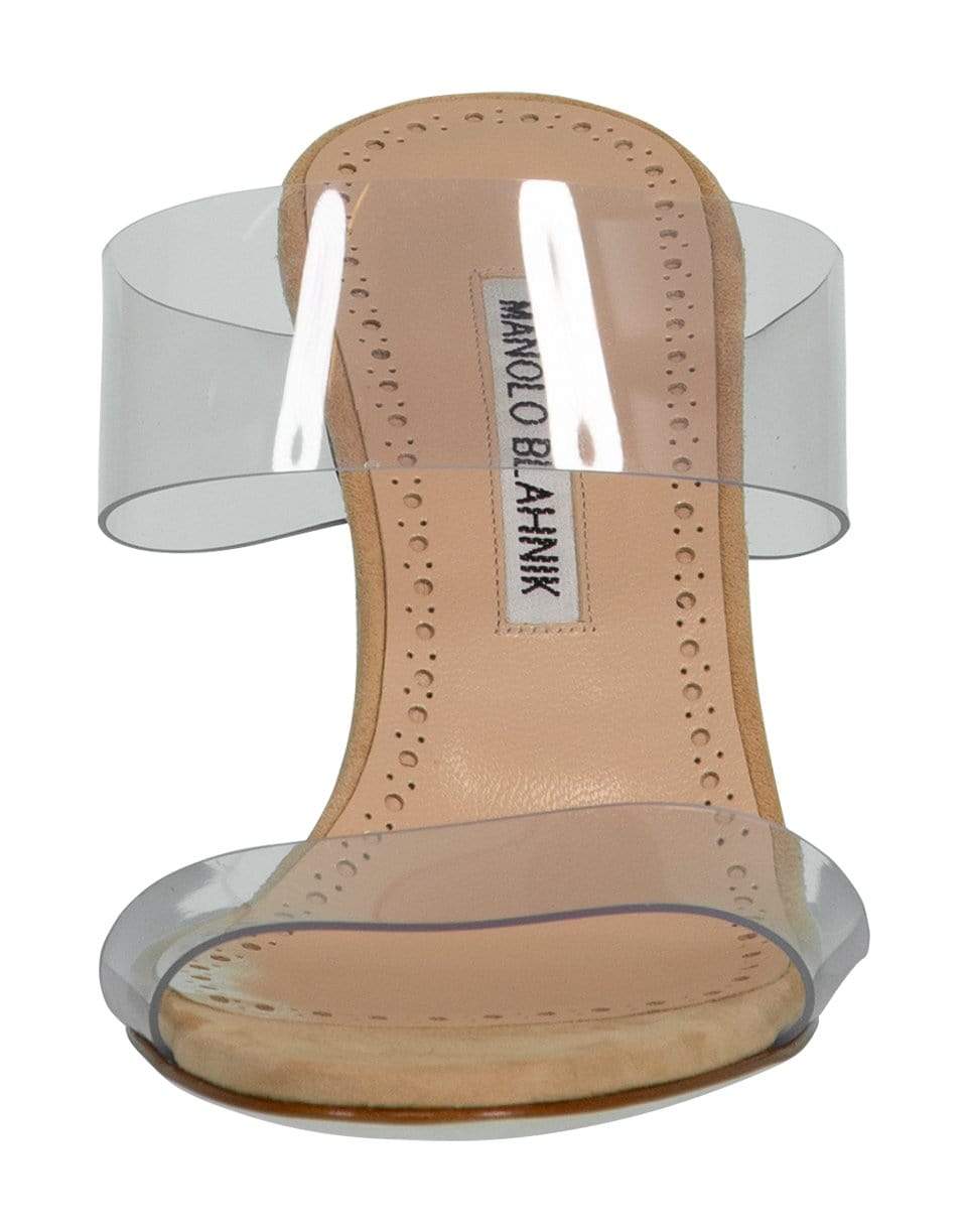 MANOLO BLAHNIK-Scolto PVC Slip-On Sandals-
