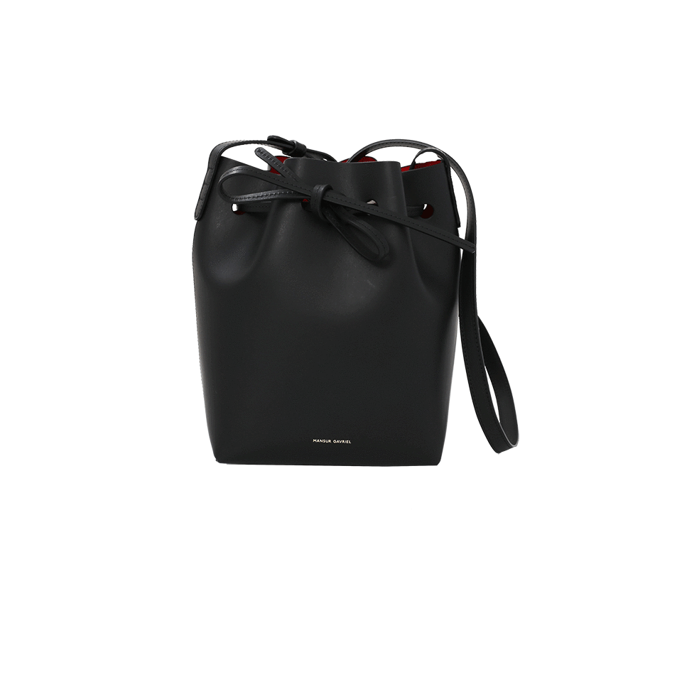 MANSUR GAVRIEL-Mini Bucket Bag-BLK/FLAM