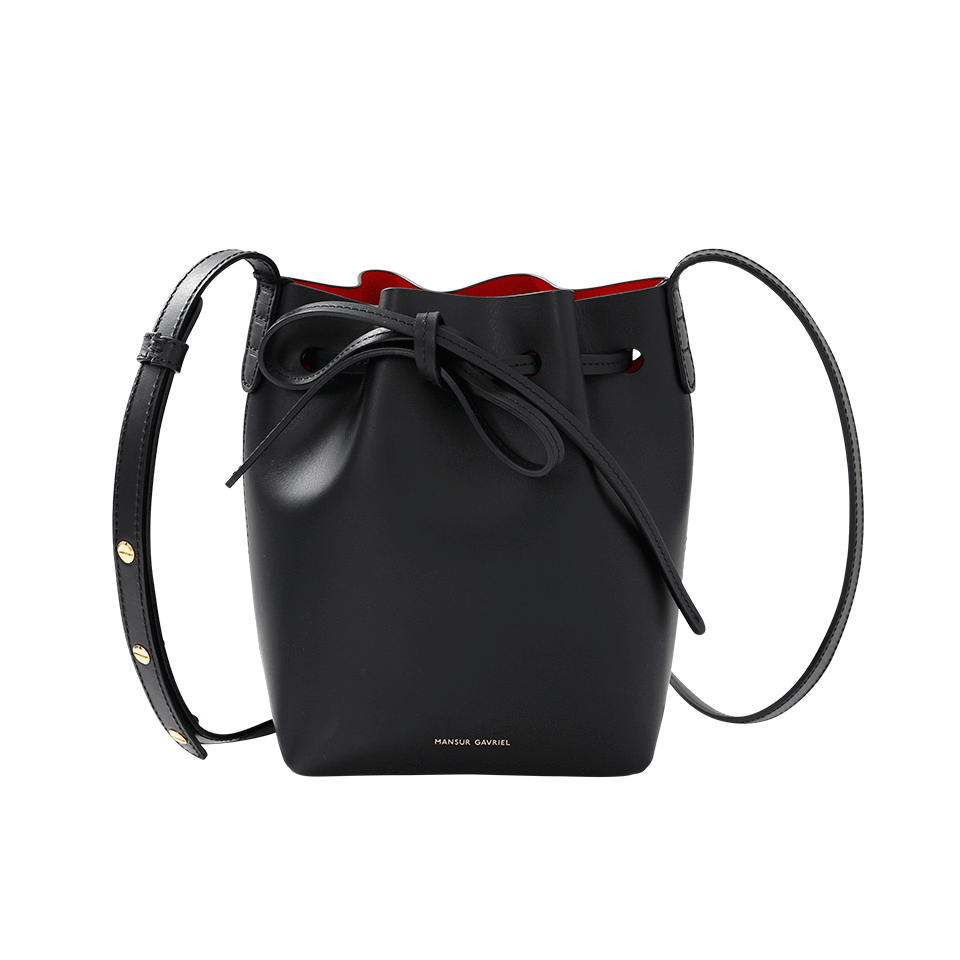 MANSUR GAVRIEL-Mini Mini Bucket Bag-BLK/FLAM