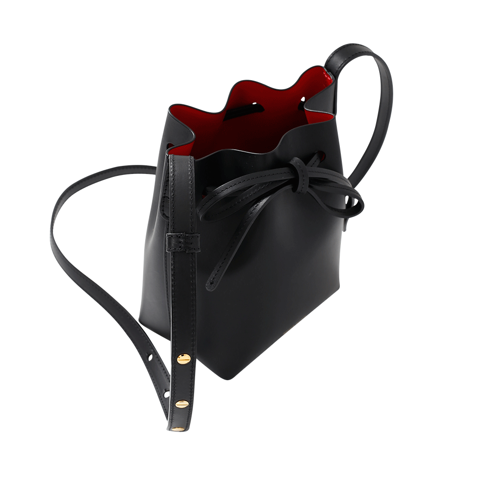 MANSUR GAVRIEL-Mini Mini Bucket Bag-BLK/FLAM