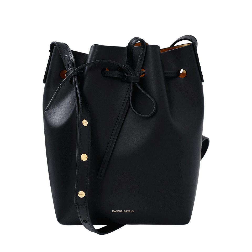 MANSUR GAVRIEL-Mini Bucket Bag-BLK/GLD