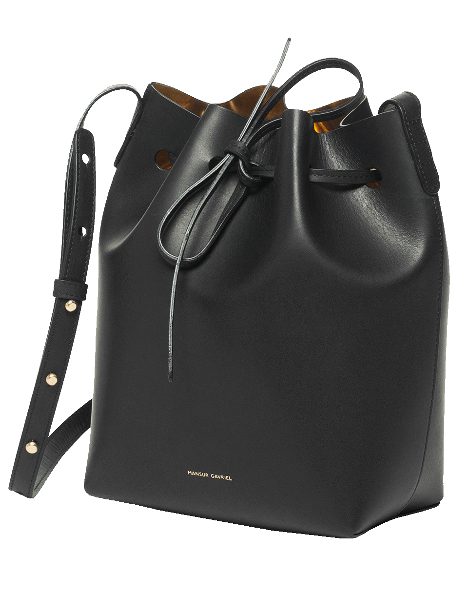 MANSUR GAVRIEL-Mini Bucket Bag-BLK/GLD