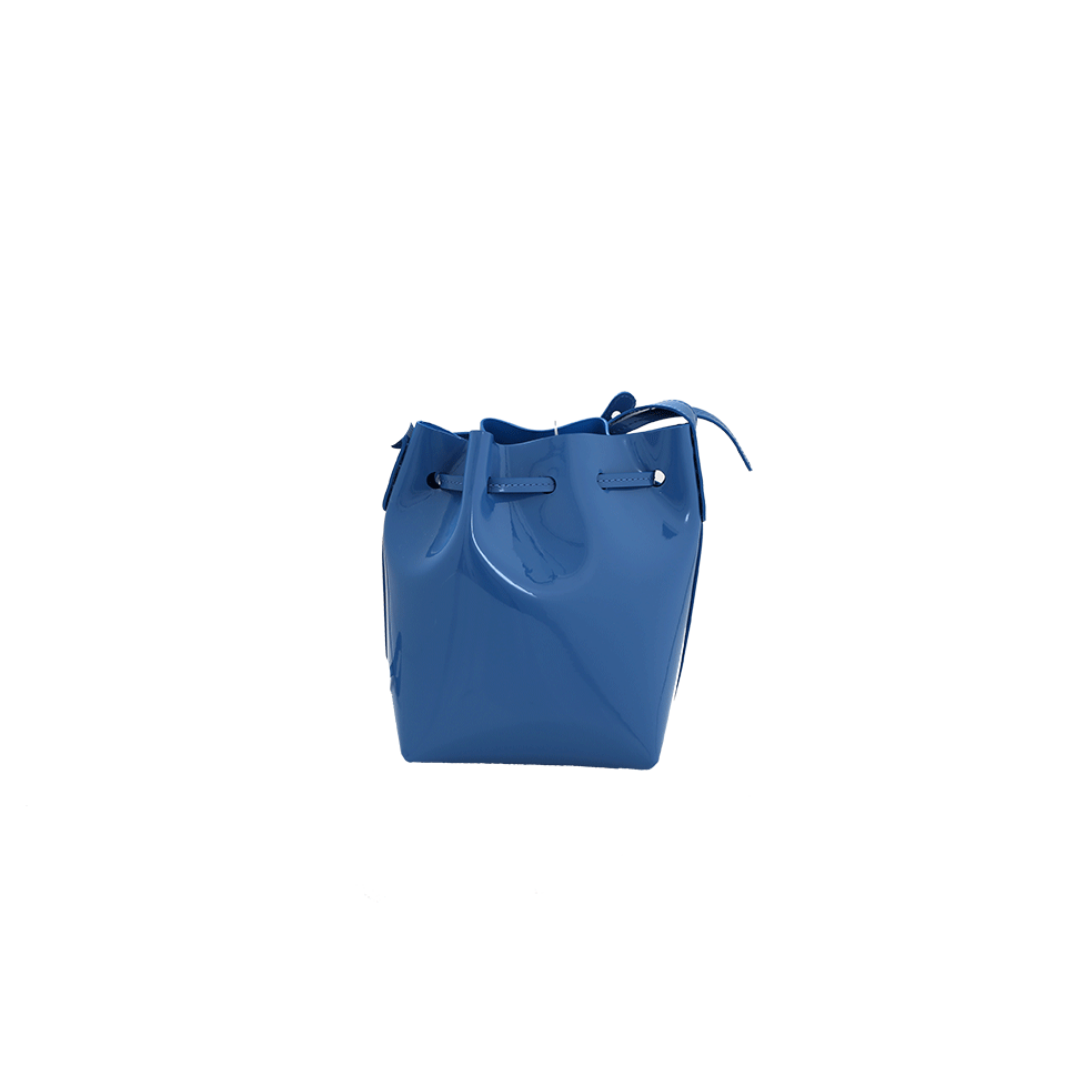 MANSUR GAVRIEL-Patent Mini Mini Bucket Bag-SEA BLUE