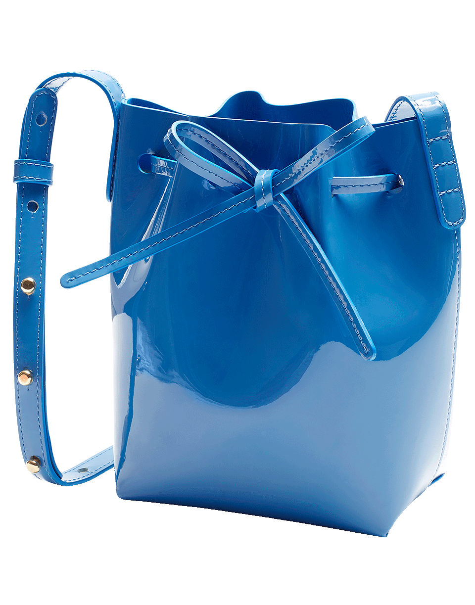 MANSUR GAVRIEL-Patent Mini Mini Bucket Bag-SEA BLUE