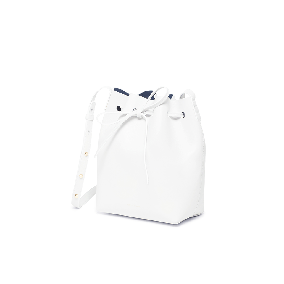 MANSUR GAVRIEL-Mini Bucket Bag-WHT/BLUE