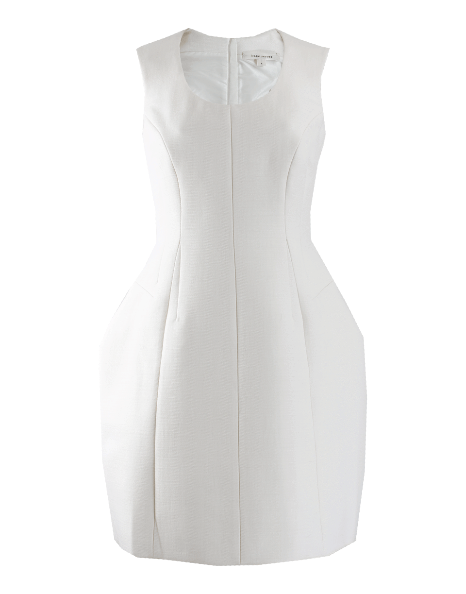 MARC JACOBS-Sleeveless Scoop Neck Structured Dress-IVORY
