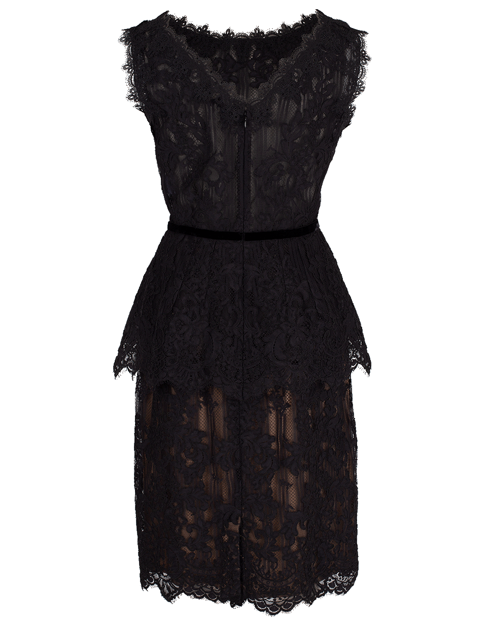 MARCHESA-Corded Lace Top And Skirt-