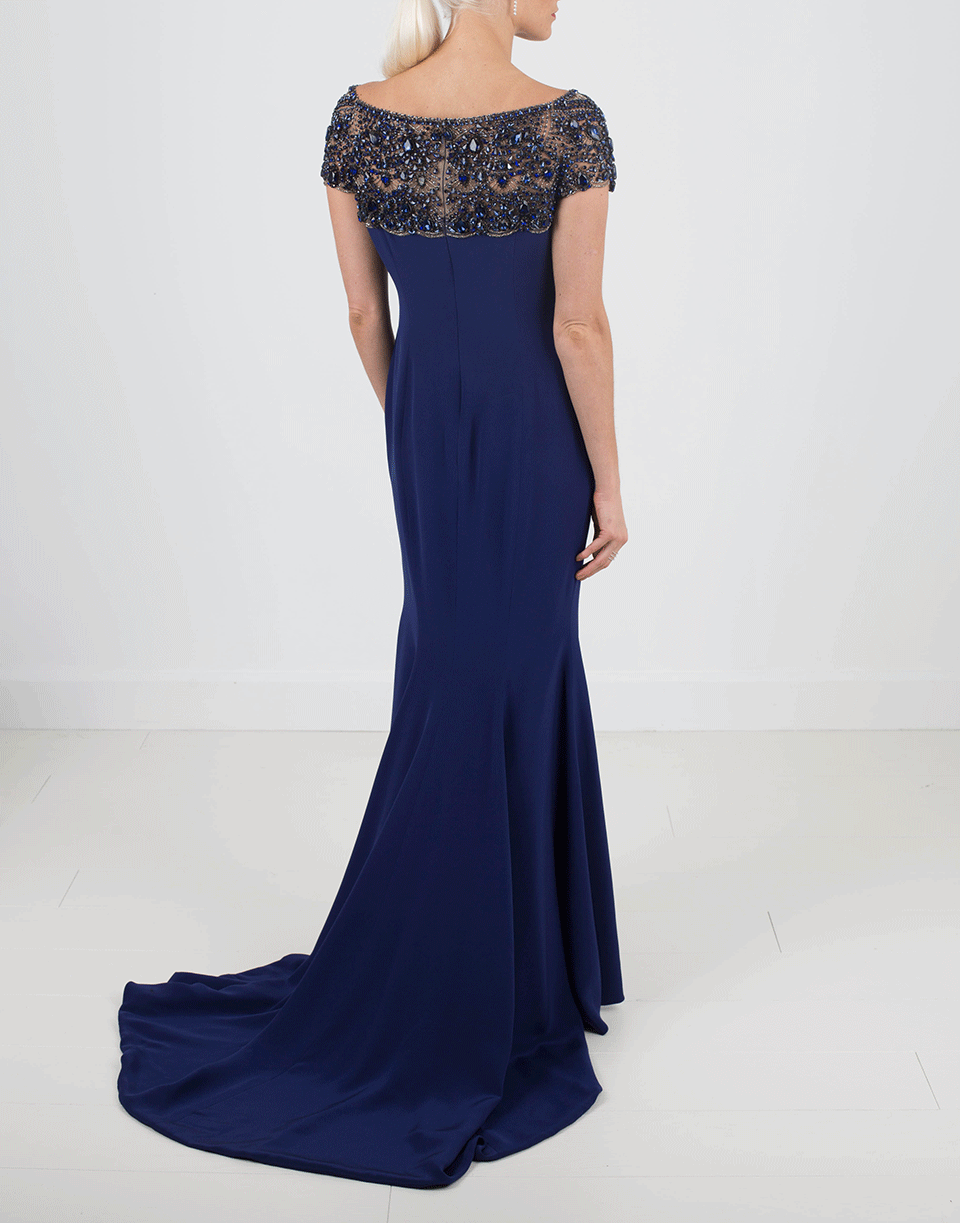 MARCHESA-Beaded Gown-