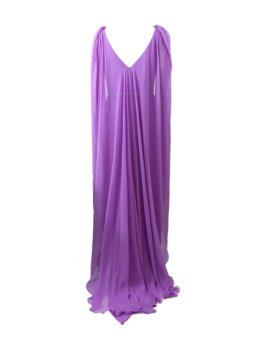 MARCHESA-Chiffon Caftan-PURPLE