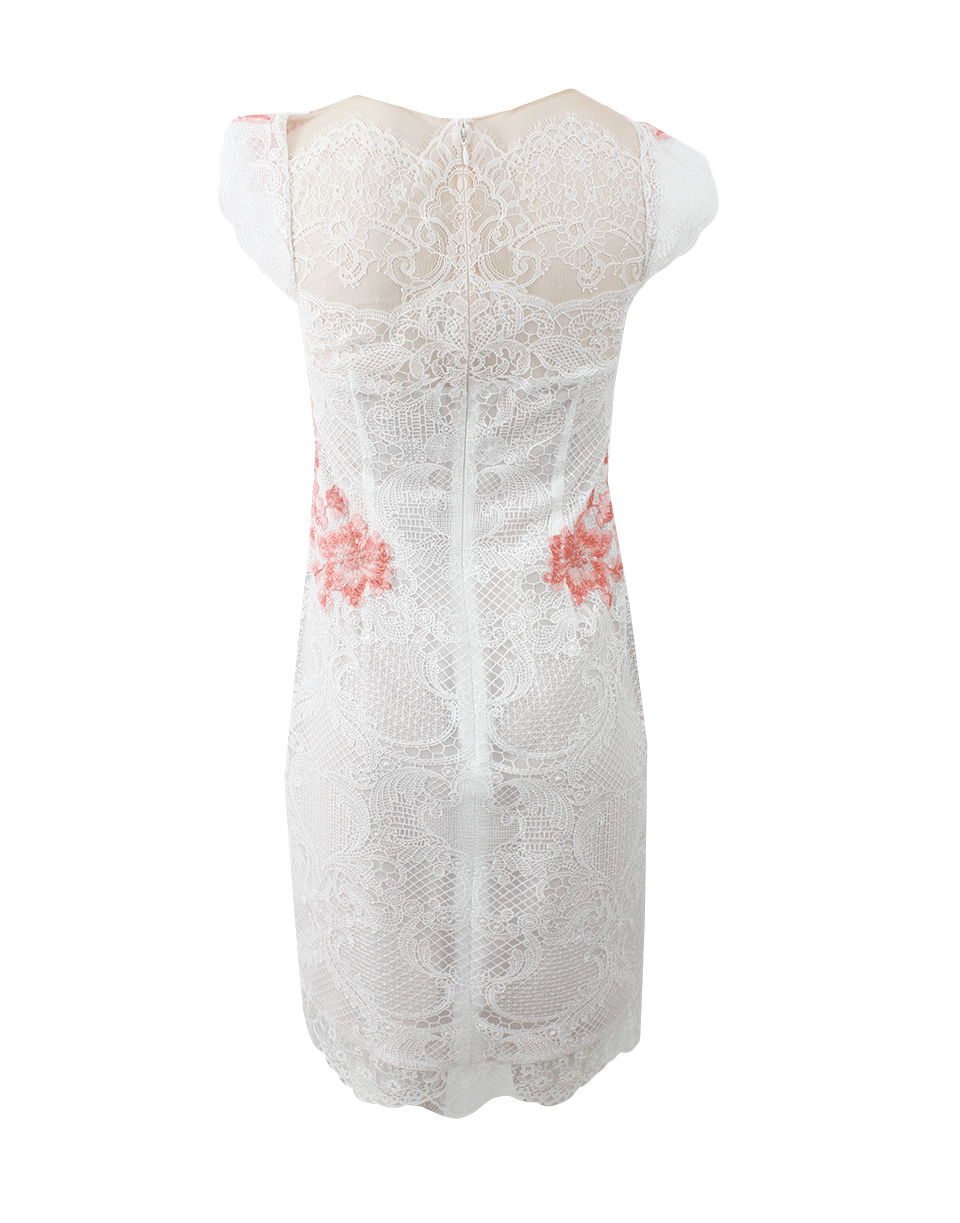 MARCHESA NOTTE-Embroidered Lace Detail Dress-