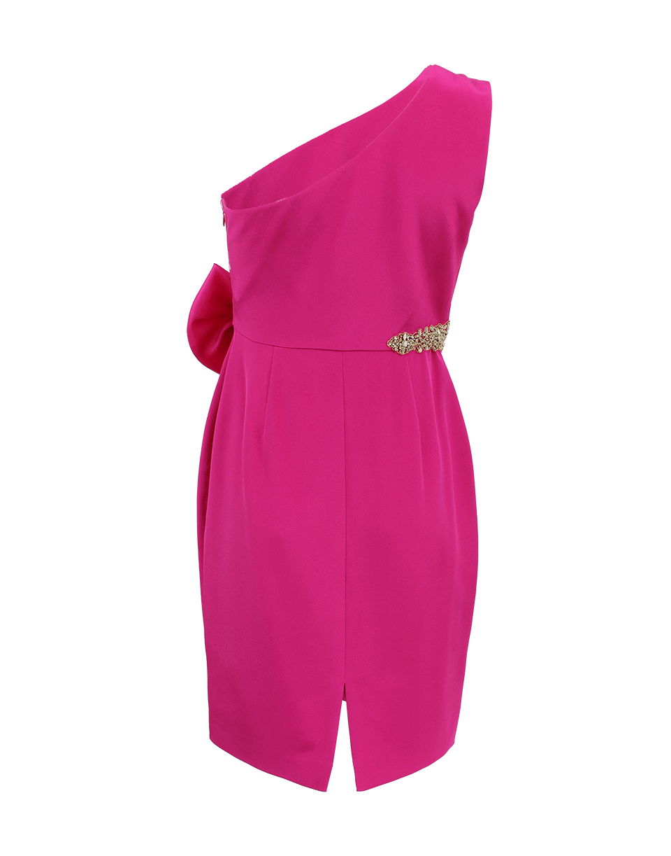MARCHESA NOTTE-One Shoulder Organza Bow Dress-