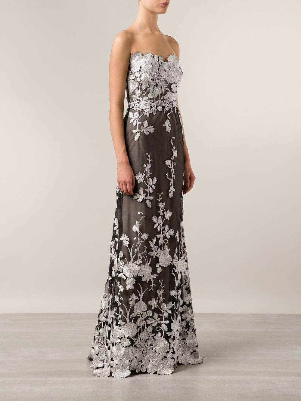 Embellished Floral Tulle Gown CLOTHINGDRESSGOWN MARCHESA NOTTE   