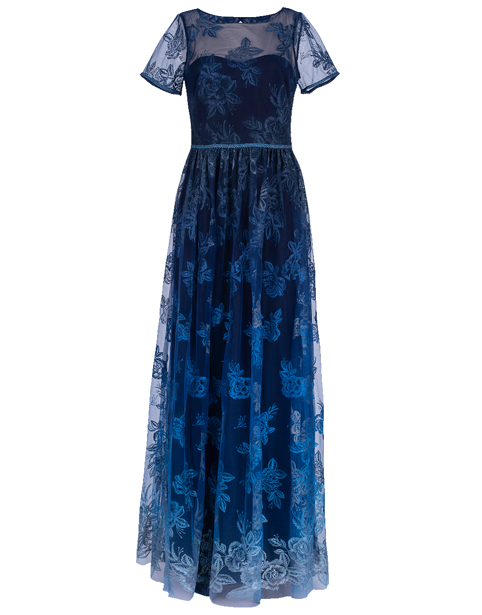 Illusion Embroidered Ombre Gown CLOTHINGDRESSGOWN MARCHESA NOTTE   