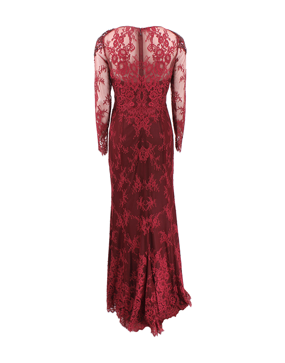 Lace Gown With Beaded Shoulder CLOTHINGDRESSGOWN MARCHESA NOTTE   