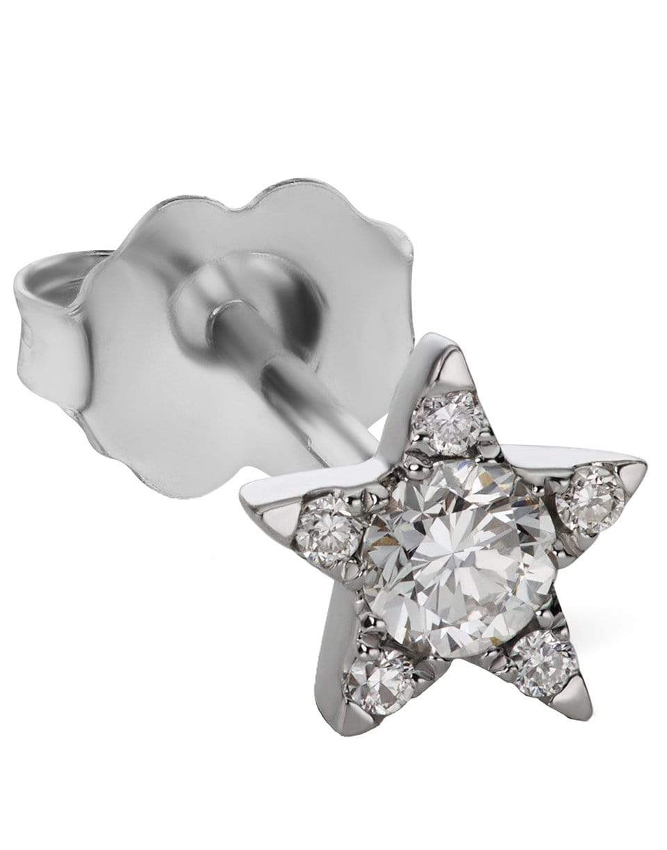 MARIA TASH-Single 5.5MM White Gold Diamond Star Stud-WHITE GOLD