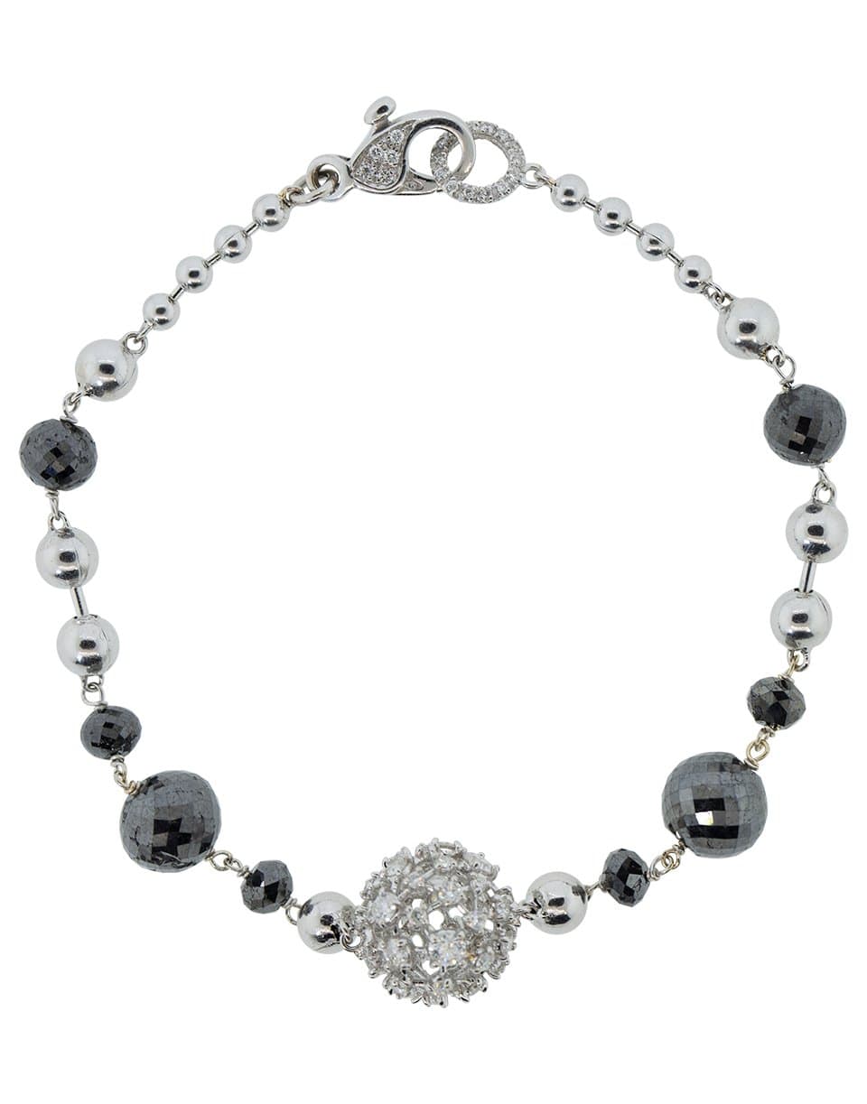 Black and White Diamond Ball Chain Bracelet JEWELRYFINE JEWELBRACELET O MARIANI   
