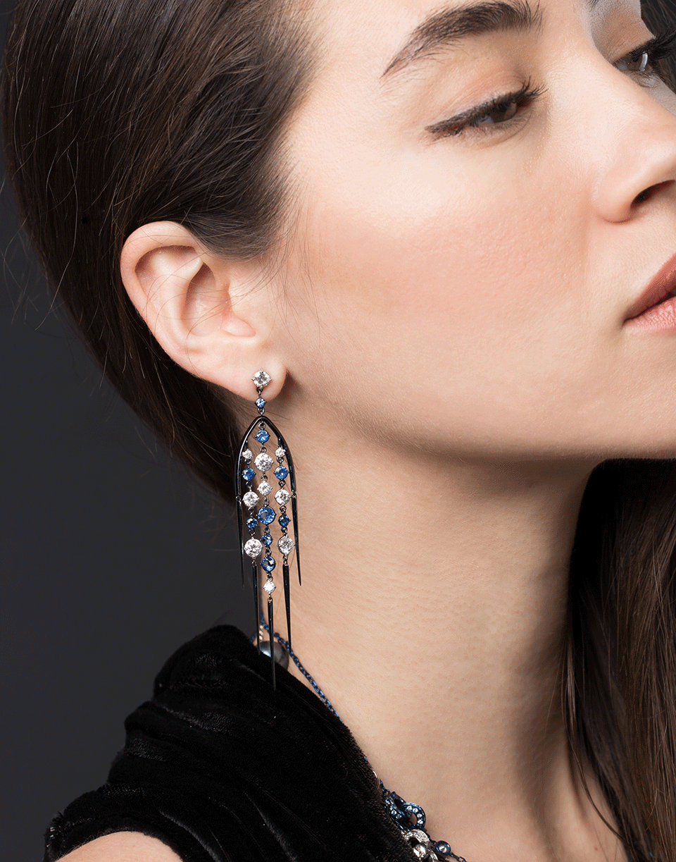 Blue Sapphire and Diamond Earrings JEWELRYFINE JEWELEARRING MARIANI   