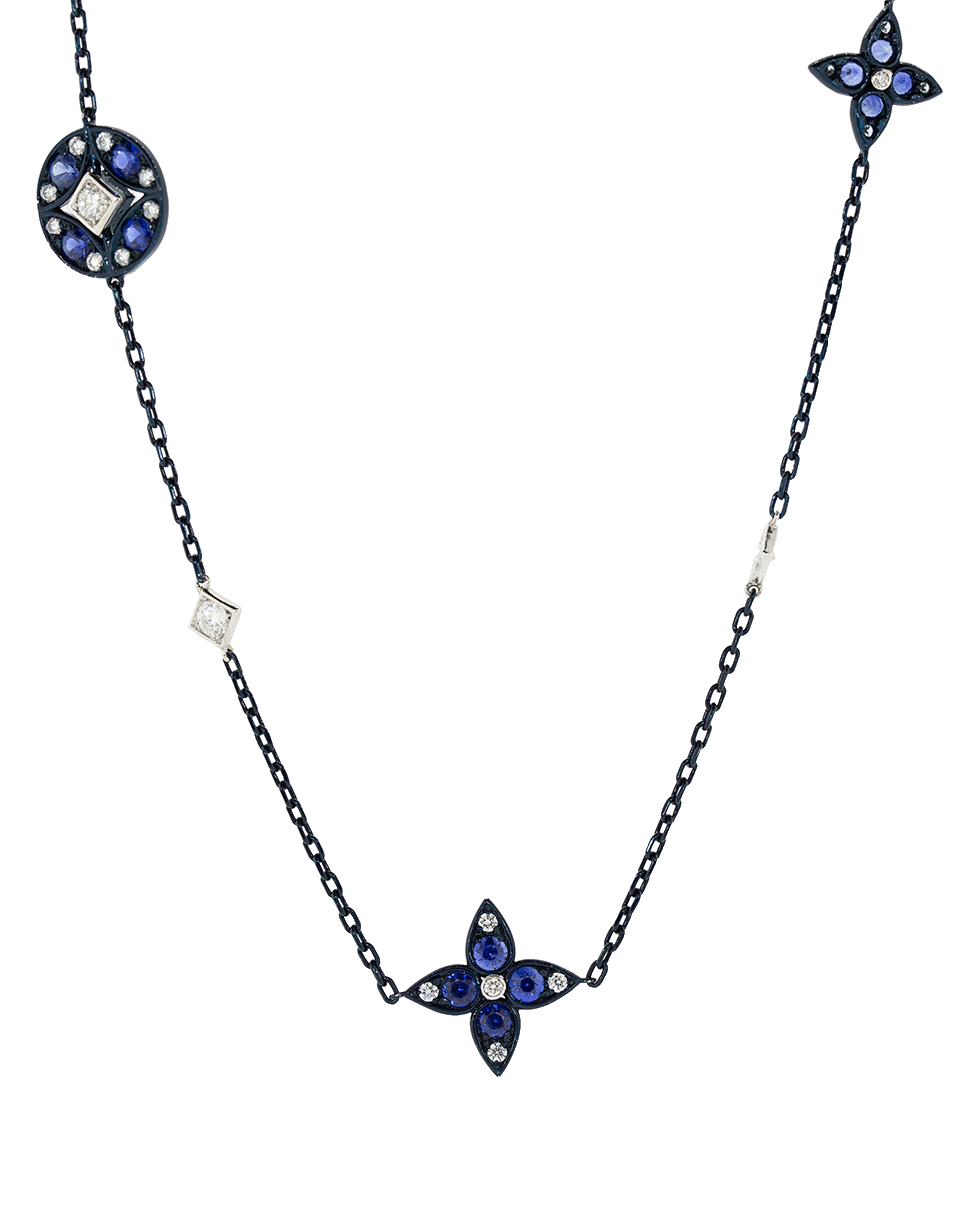 MARIANI-Lucilla Sapphire and Diamond Necklace-WHITE GOLD