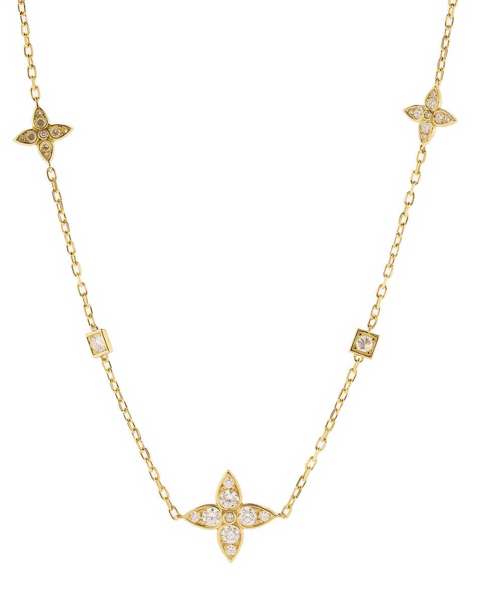 MARIANI-Lucilla Diamond Station Necklace-YELLOW GOLD