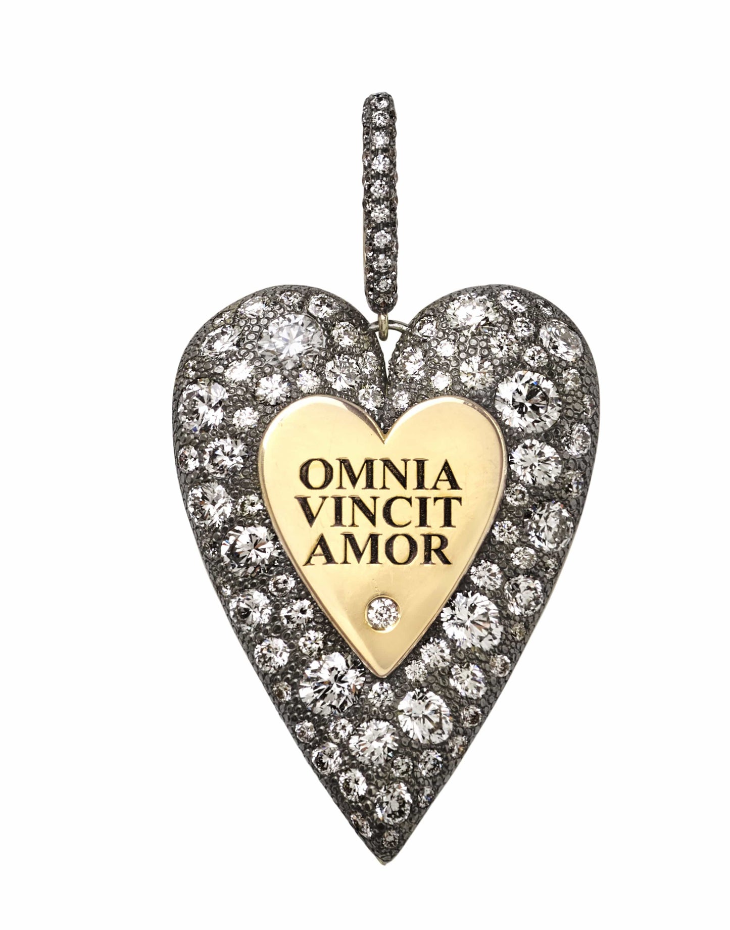 MARIANI-Omnia Vincit Amor Diamond Pendant-YELLOW GOLD