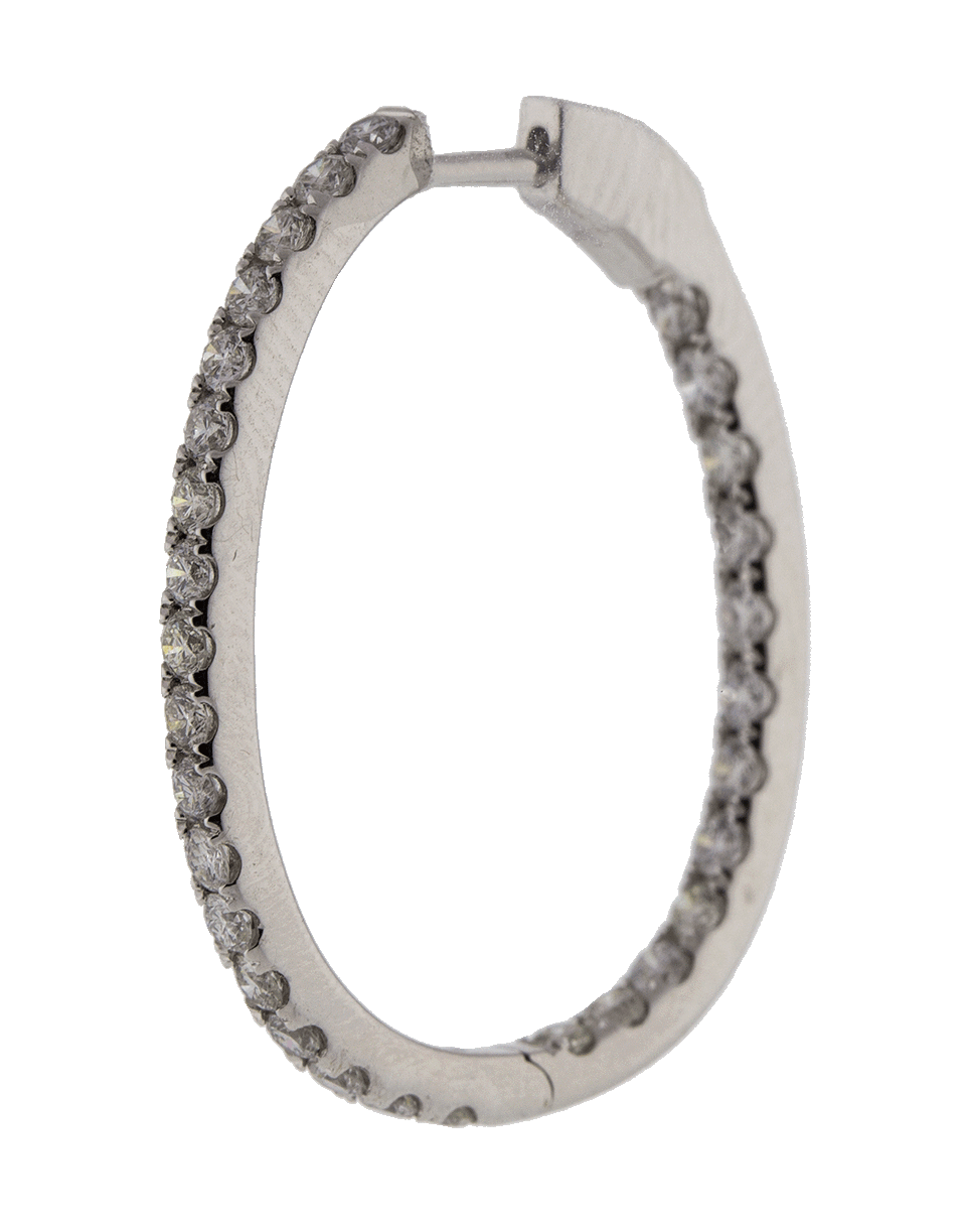 Diamond Oval Hoop Earrings JEWELRYFINE JEWELEARRING MARISSA DIAMONDS   