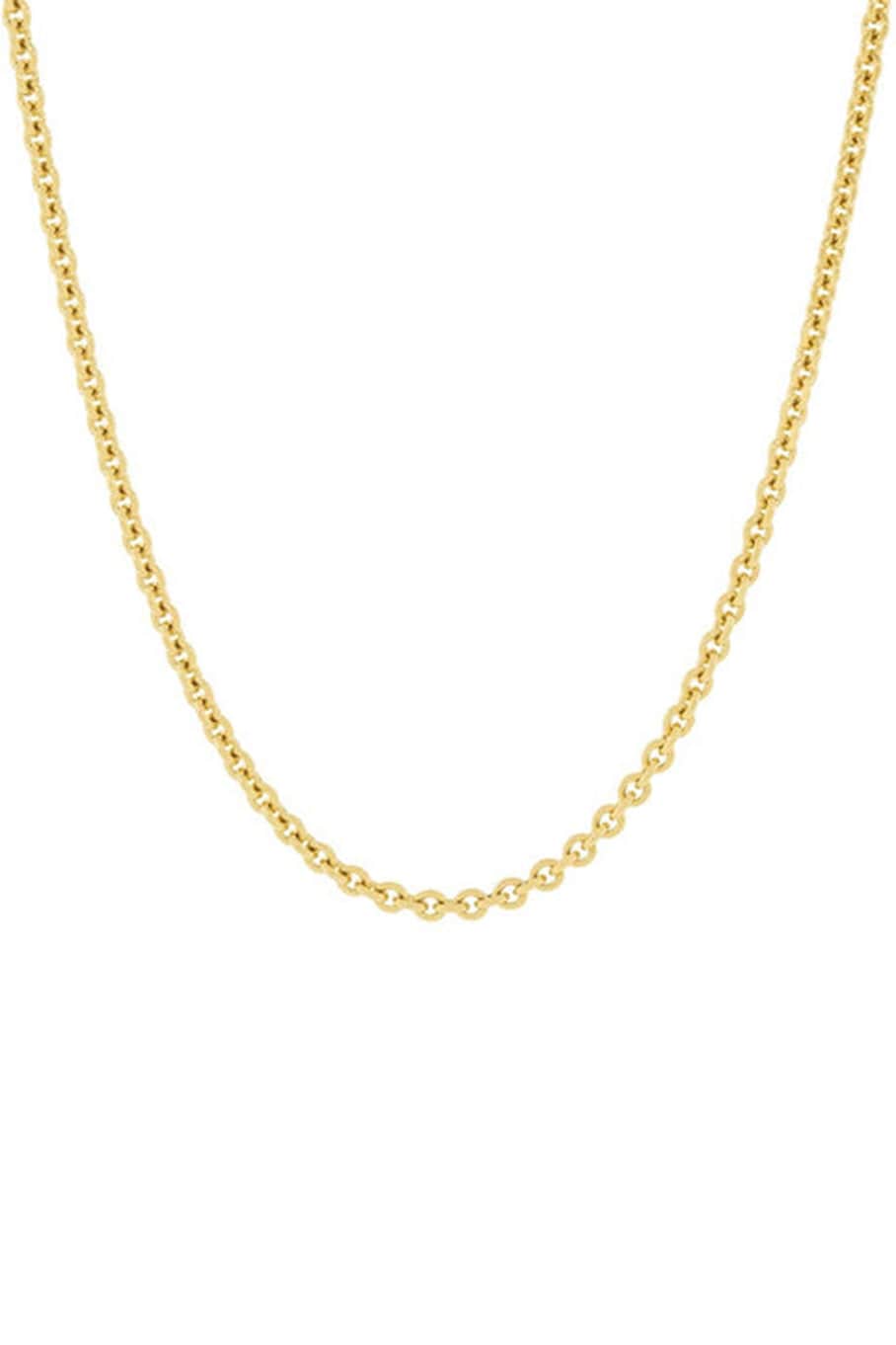 MARISSA DIAMONDS-36 Inch 3.0MM Yellow Gold Round Cable Chain-YELLOW GOLD