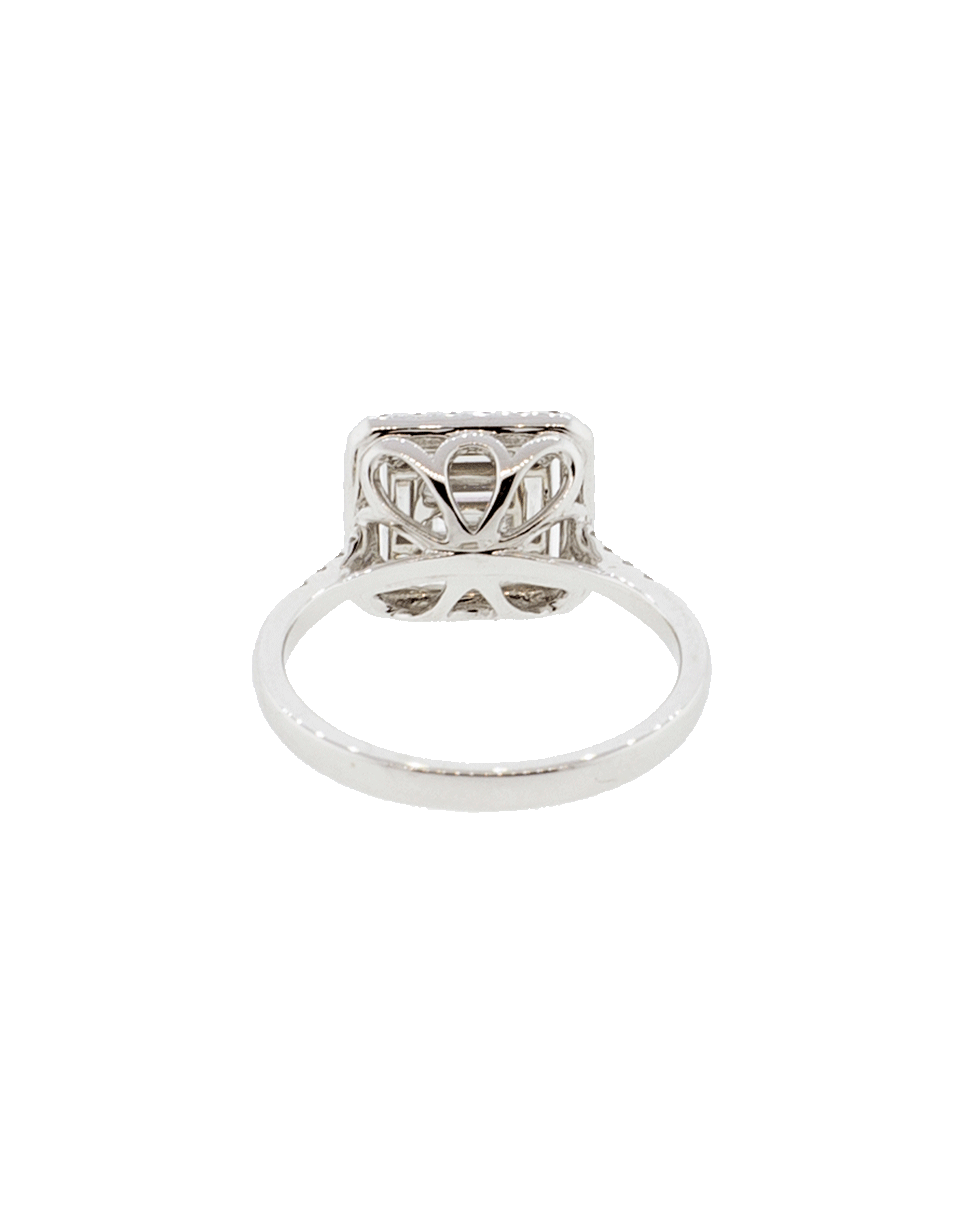 MARISSA DIAMONDS-Square Diamond Baguette Ring-WHITE GOLD