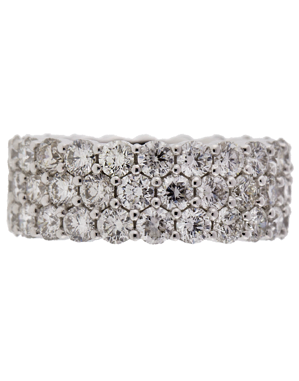 MARISSA DIAMONDS-Three Row Diamond Ring-WHITE GOLD