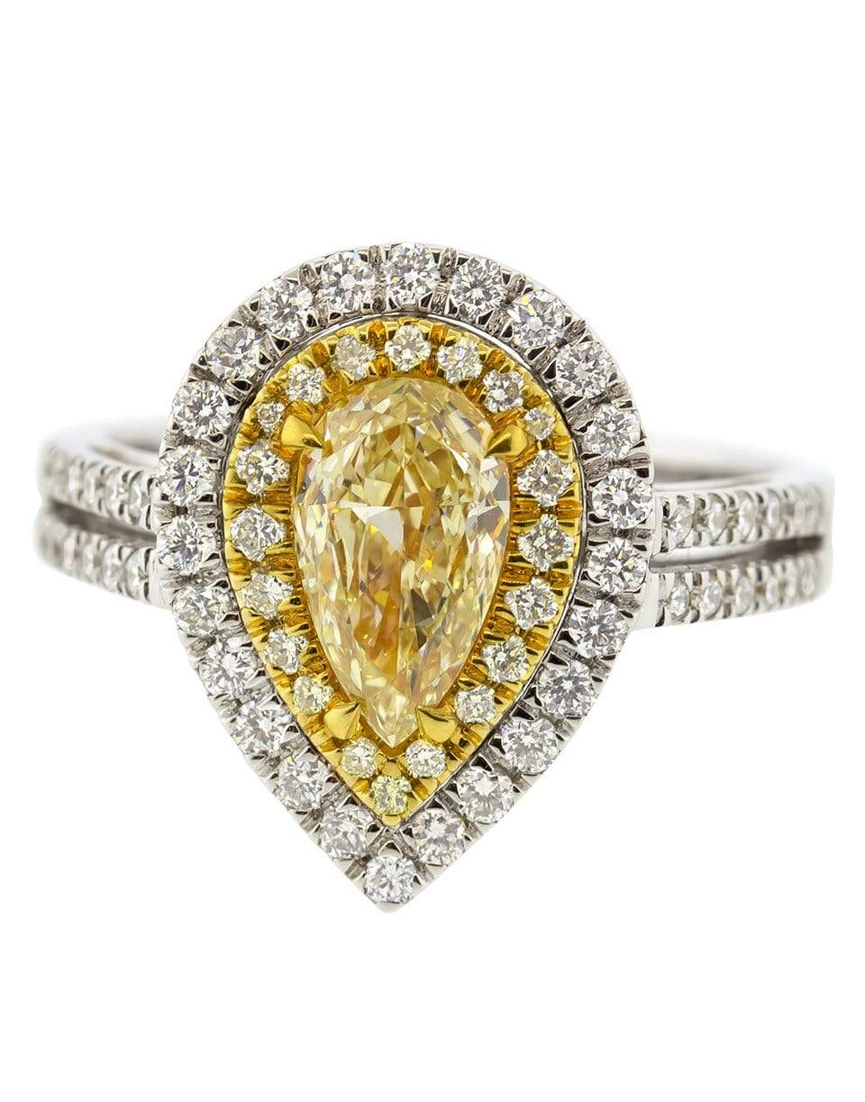Two Row Yellow Pear Shape Diamond Ring JEWELRYFINE JEWELRING MARISSA DIAMONDS   