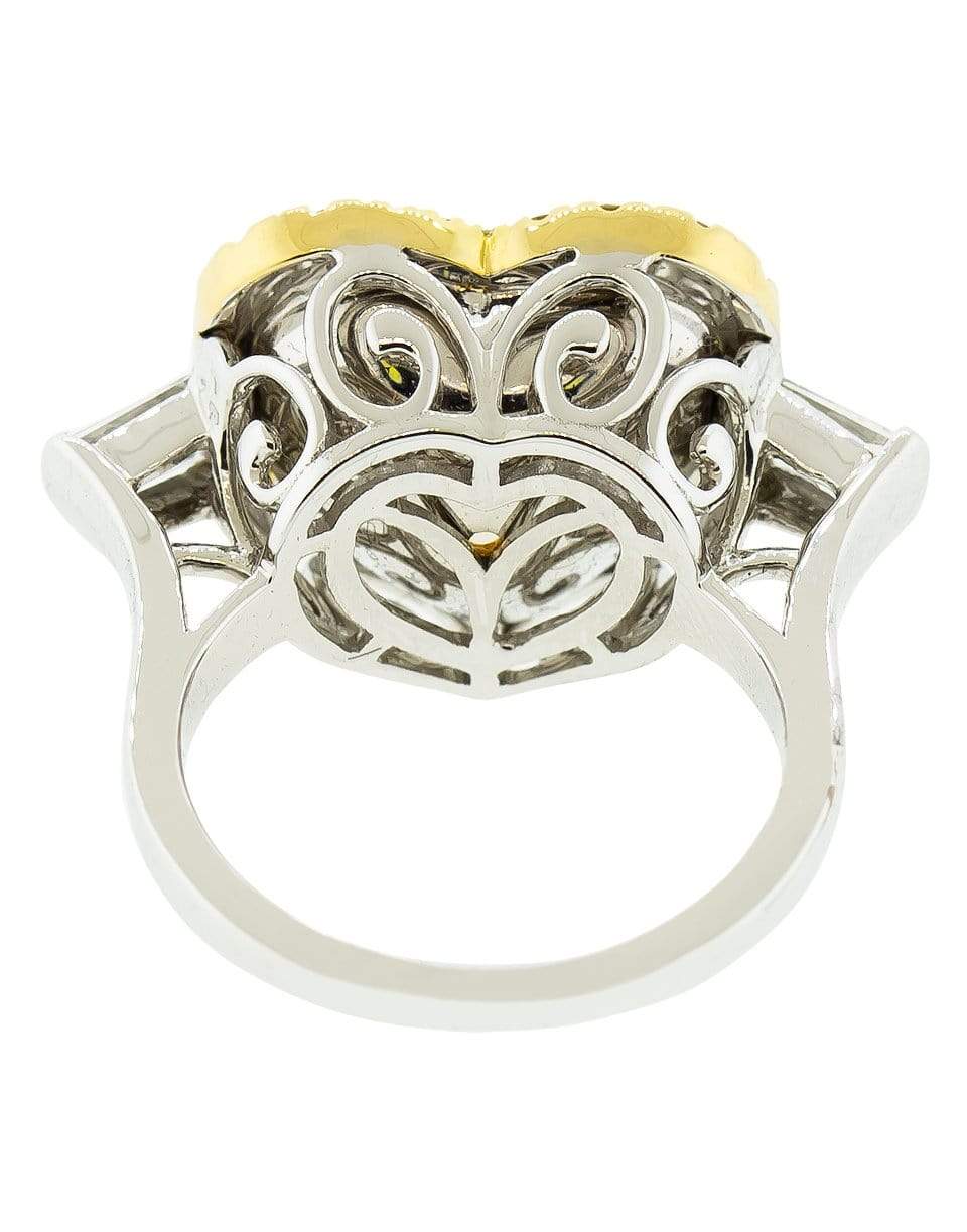 MARISSA DIAMONDS-Heart Shape Yellow Diamond Ring-WHITE GOLD