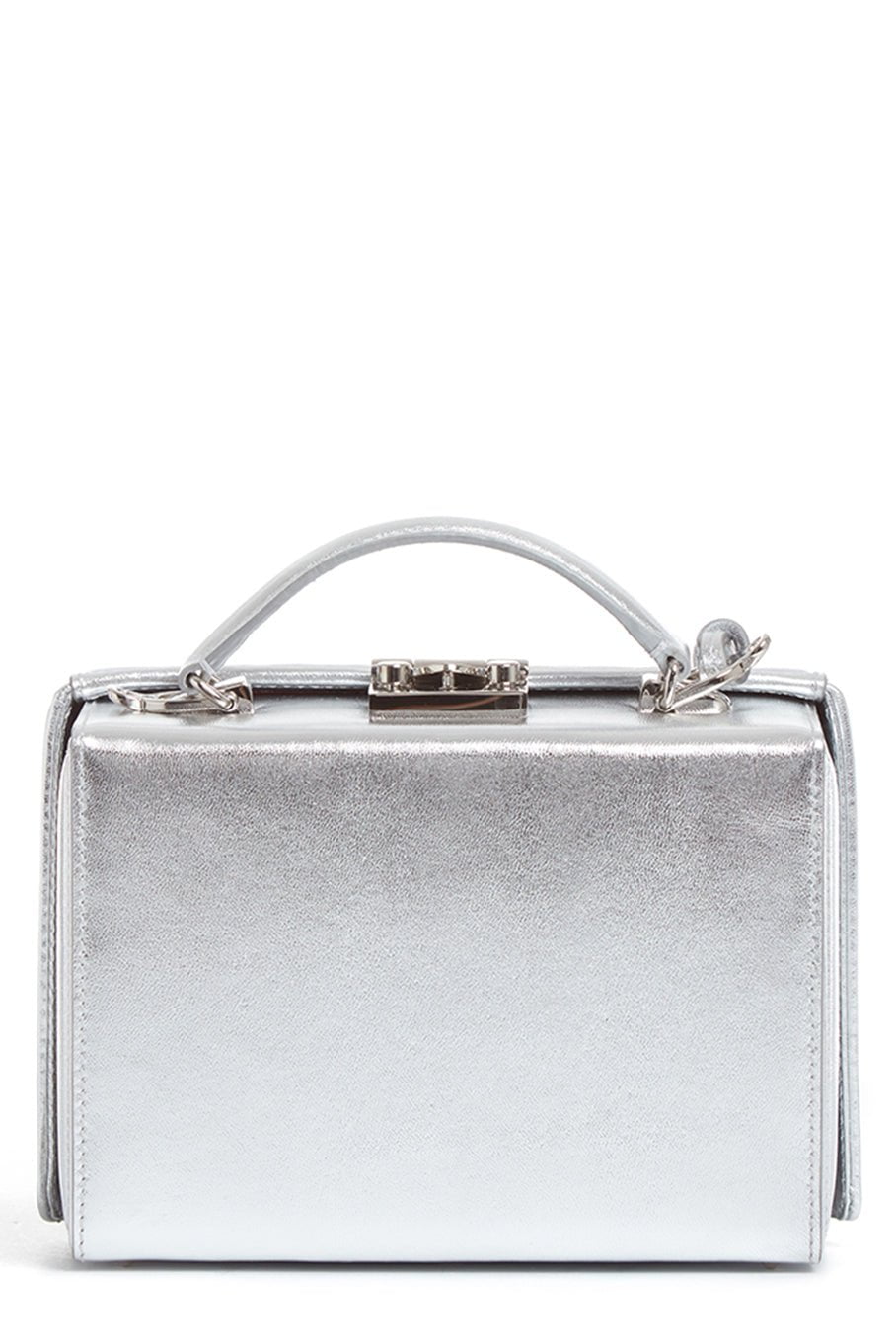 MARK CROSS-Grace Small Box Bag - Quilted Silver-SILVER