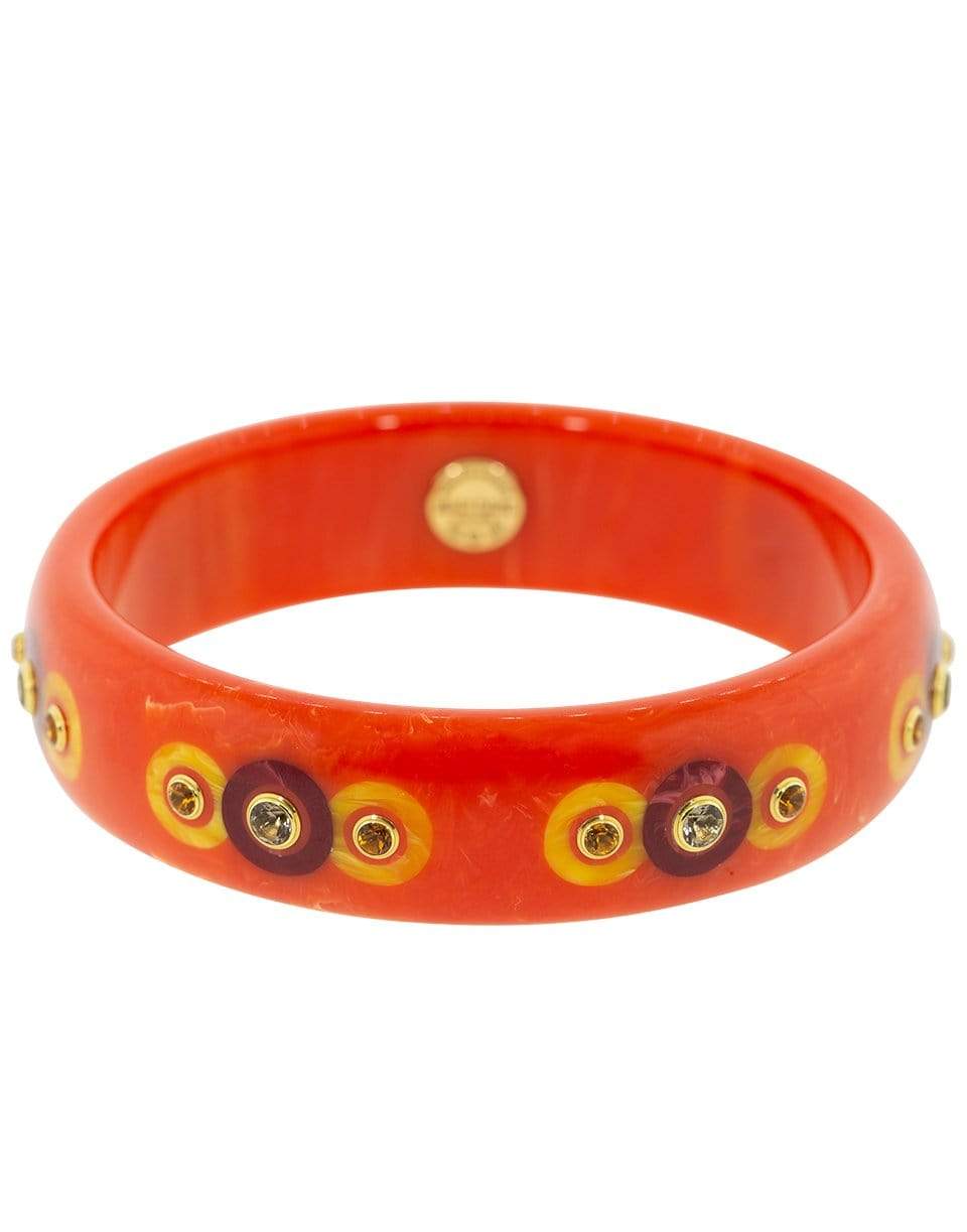 MARK DAVIS-Citrine Orange, Yellow, and Burgundy Bakelite Bangle-YELLOW GOLD