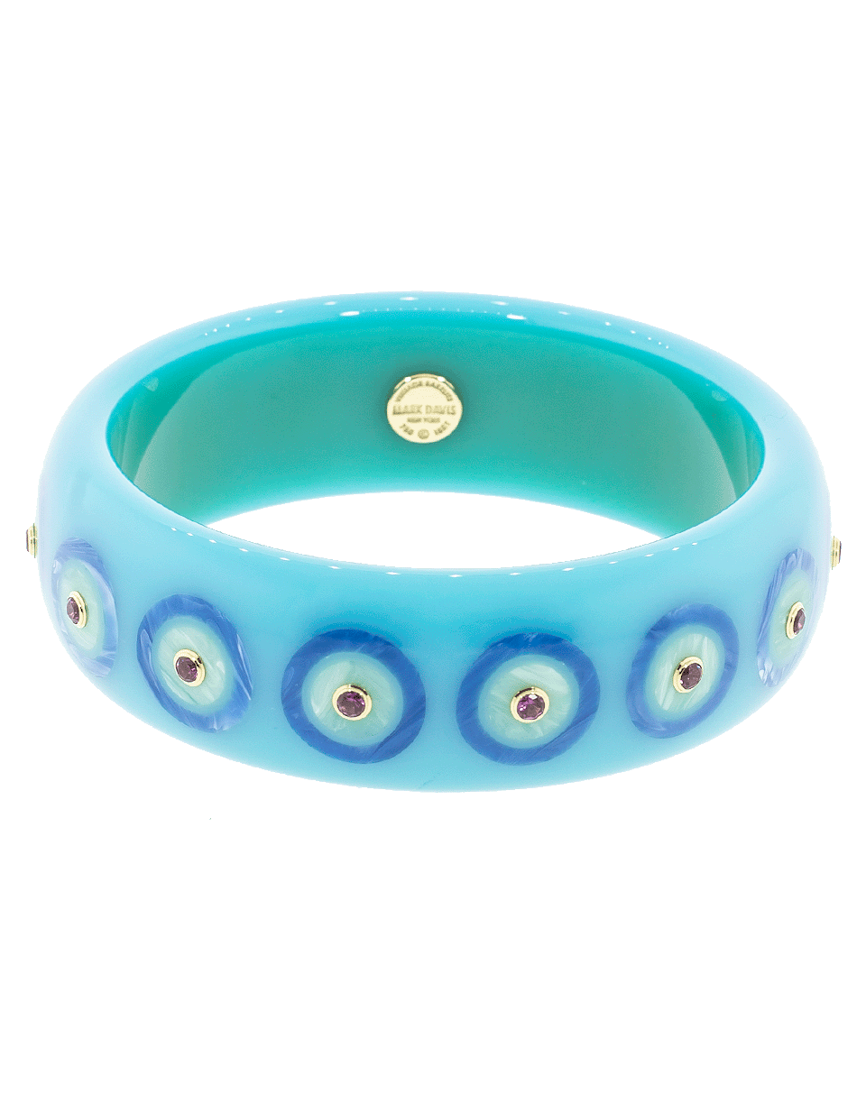 Light Blue Bakelite Circles Bangle JEWELRYFINE JEWELBRACELET O MARK DAVIS   