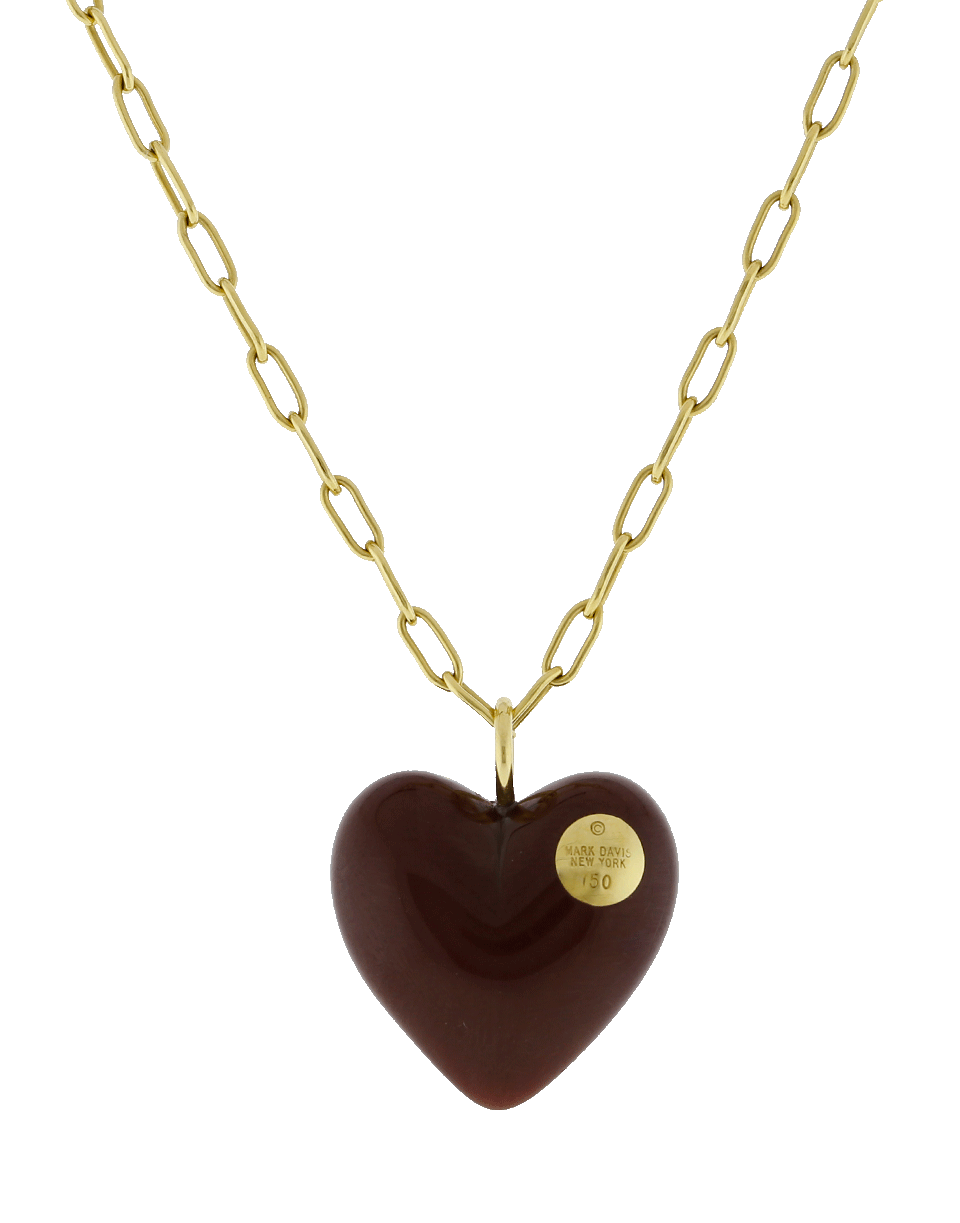 Burgundy Bakelite Heart Pendant Necklace JEWELRYFINE JEWELNECKLACE O MARK DAVIS   