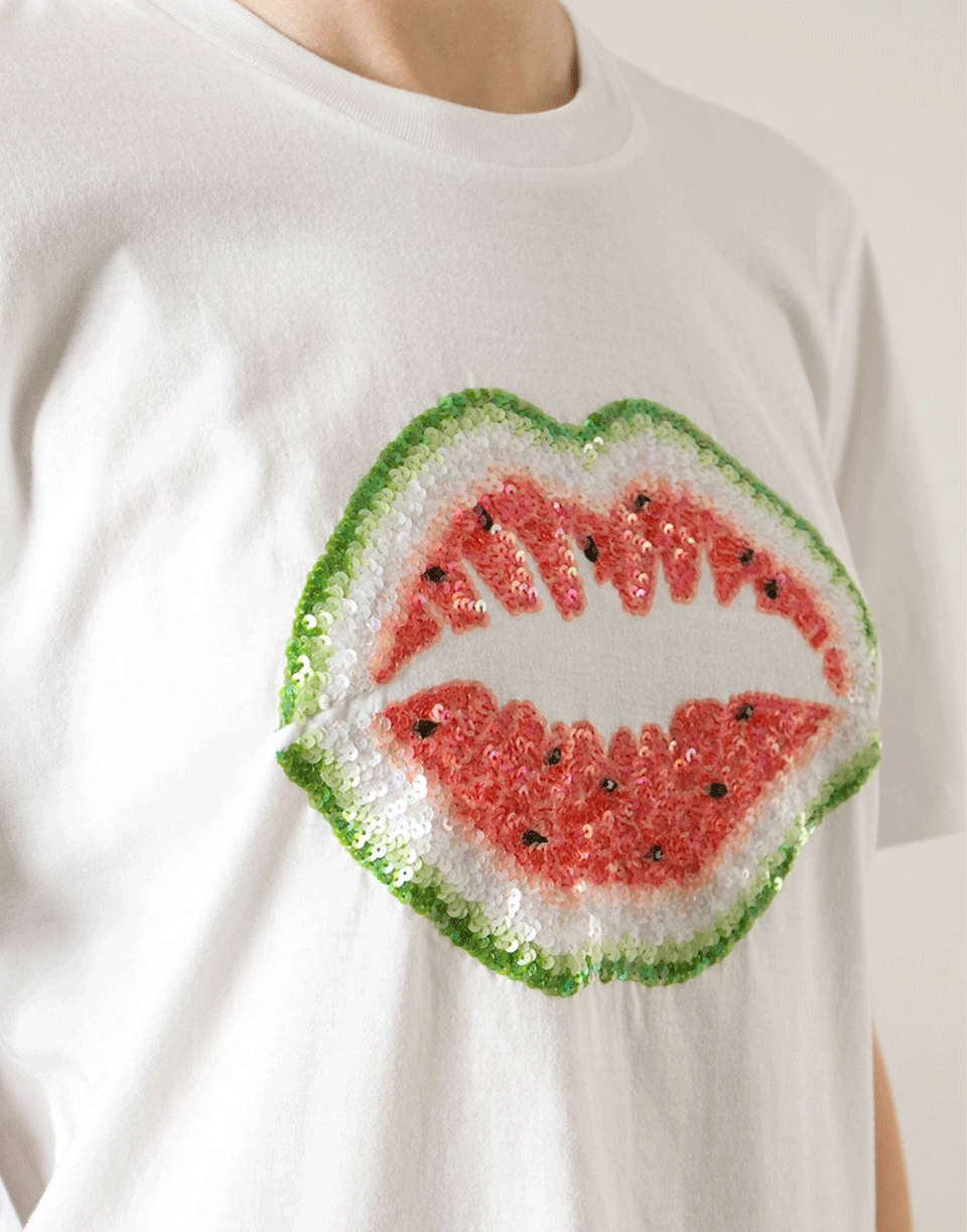 MARKUS LUPFER-Watermelon Smacker Lip Tee-