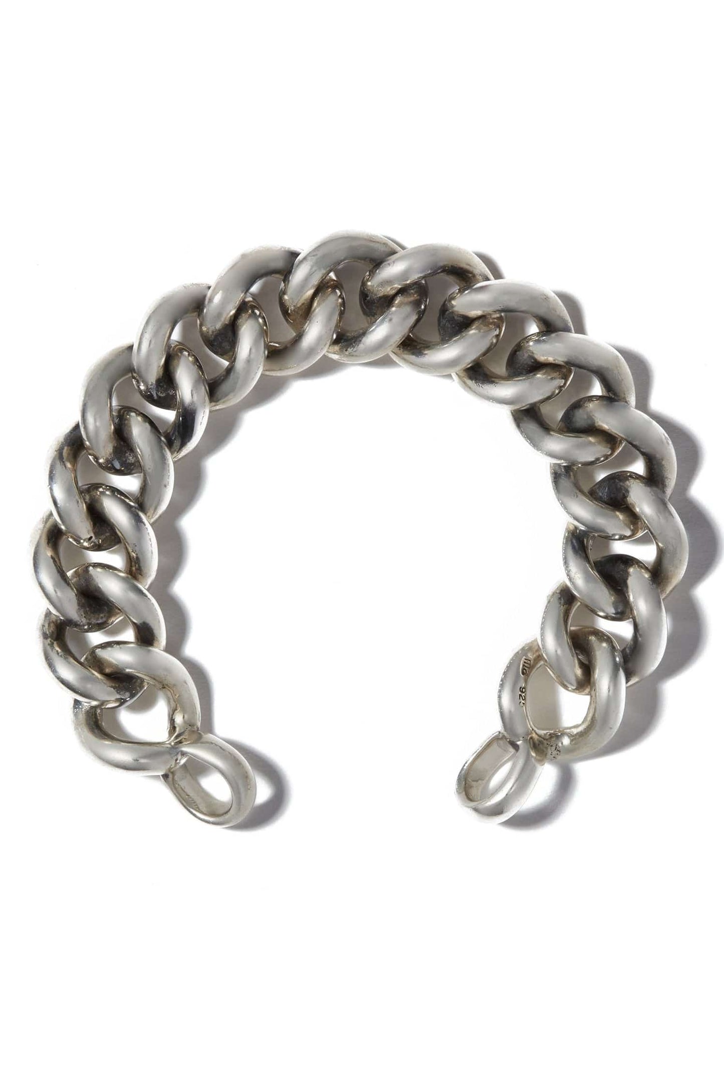 Silver Mega Curb Chain Bracelet JEWELRYFINE JEWELBRACELET O MARLA AARON   