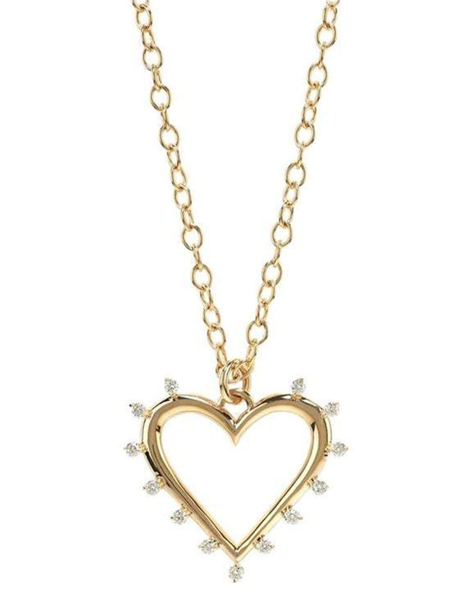 Open Heart Diamond Necklace JEWELRYFINE JEWELNECKLACE O MARLO LAZ   