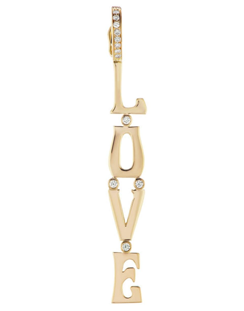 MARLO LAZ-Large Love Charm Pendant-YELLOW GOLD