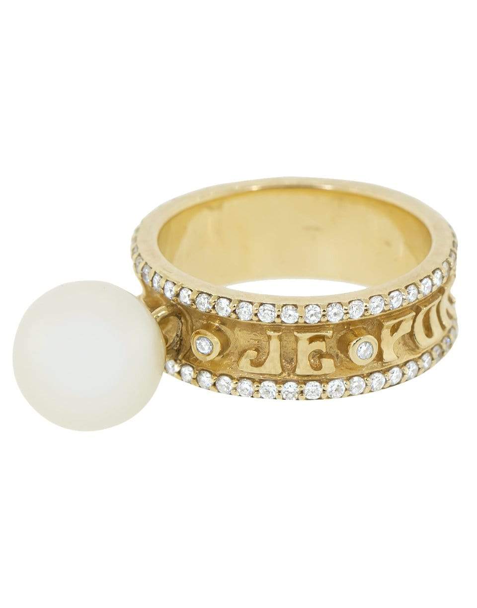 MARLO LAZ-Eternity Dancing Pearl Ring-YELLOW GOLD